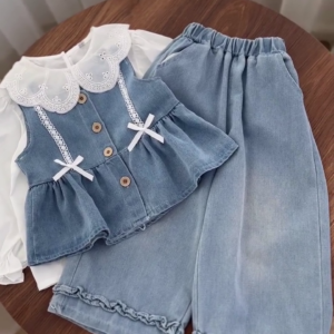 Little Princess Denim Set – Cute & Stylish