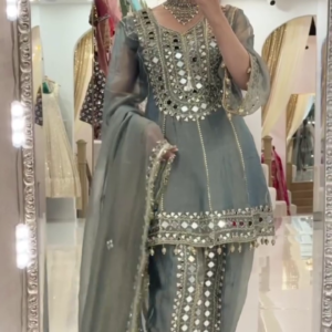 Elegant Wine Embroidered Traditional Kurta Palazzo Set 🍷✨🌸